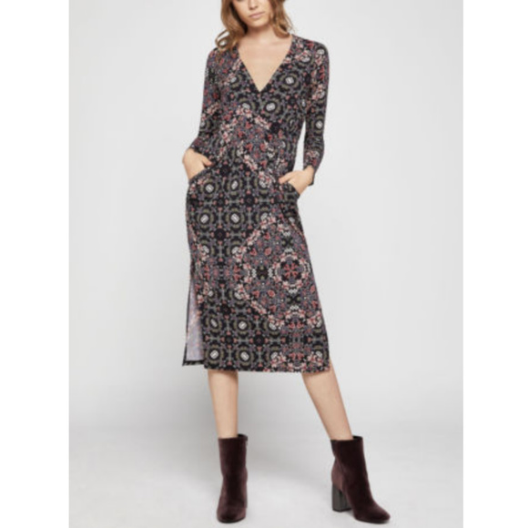 BCBGeneration Faux-Wrap Midi Dress - Picture 4 of 5